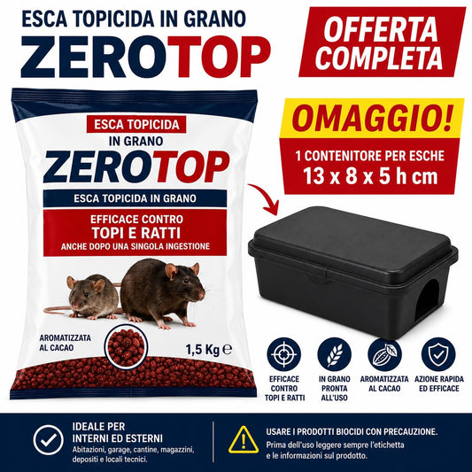 Kit Derattizzazione Esca Pasta Fresca 3x150 g + Casetta Trappola - Lemag srl