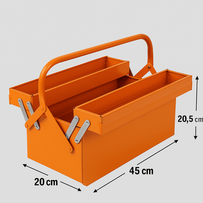 Cassetta Portautensili 3 Scomparti in Metallo Ideal Star – Professionale Robusta - Lemag srl