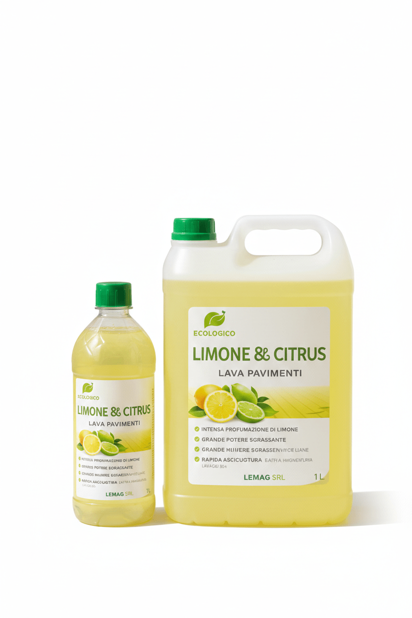 Lavapavimenti 1 - 5 Litri Limone & Citrus Rapida Asciugatura - Lemag srl