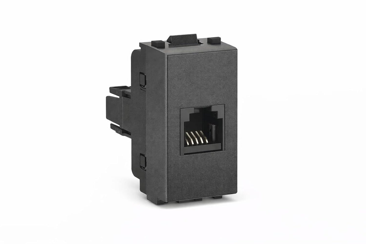 Presa Telefono RJ11 Compatibile BTicino Living Classic – Modulo 1 Posto per Placca Serie Living, Presa Telefonica RJ11 per Casa/Ufficio, Installazione Incasso - Lemag srl