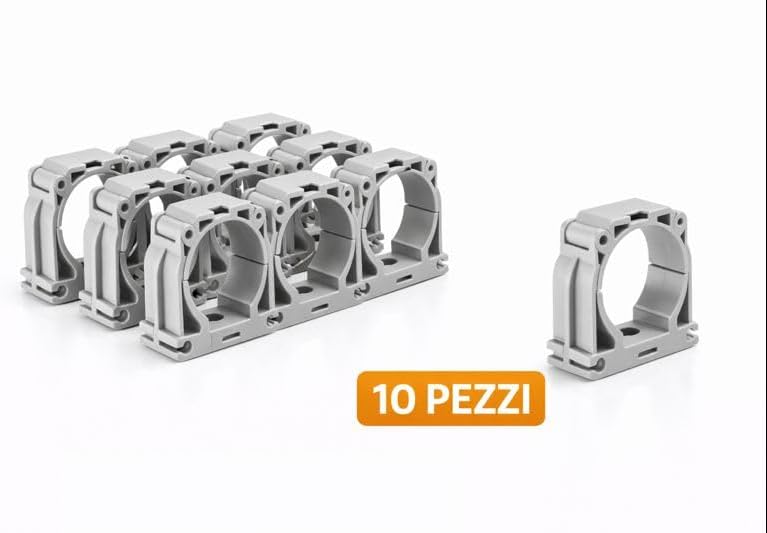 Fissatubi Chiuso SCH 16–23 mm Modello SCH 16-23GR Confezione 10 Pezzi per Tubi e Canaline Fissaggio Sicuro per Impianti - Lemag srl