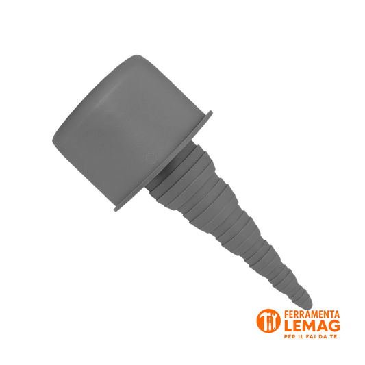 Raccordo terminale in acciaio 3/8" x 40 mm, maschio filettato per tubo acqua - Lemag srl