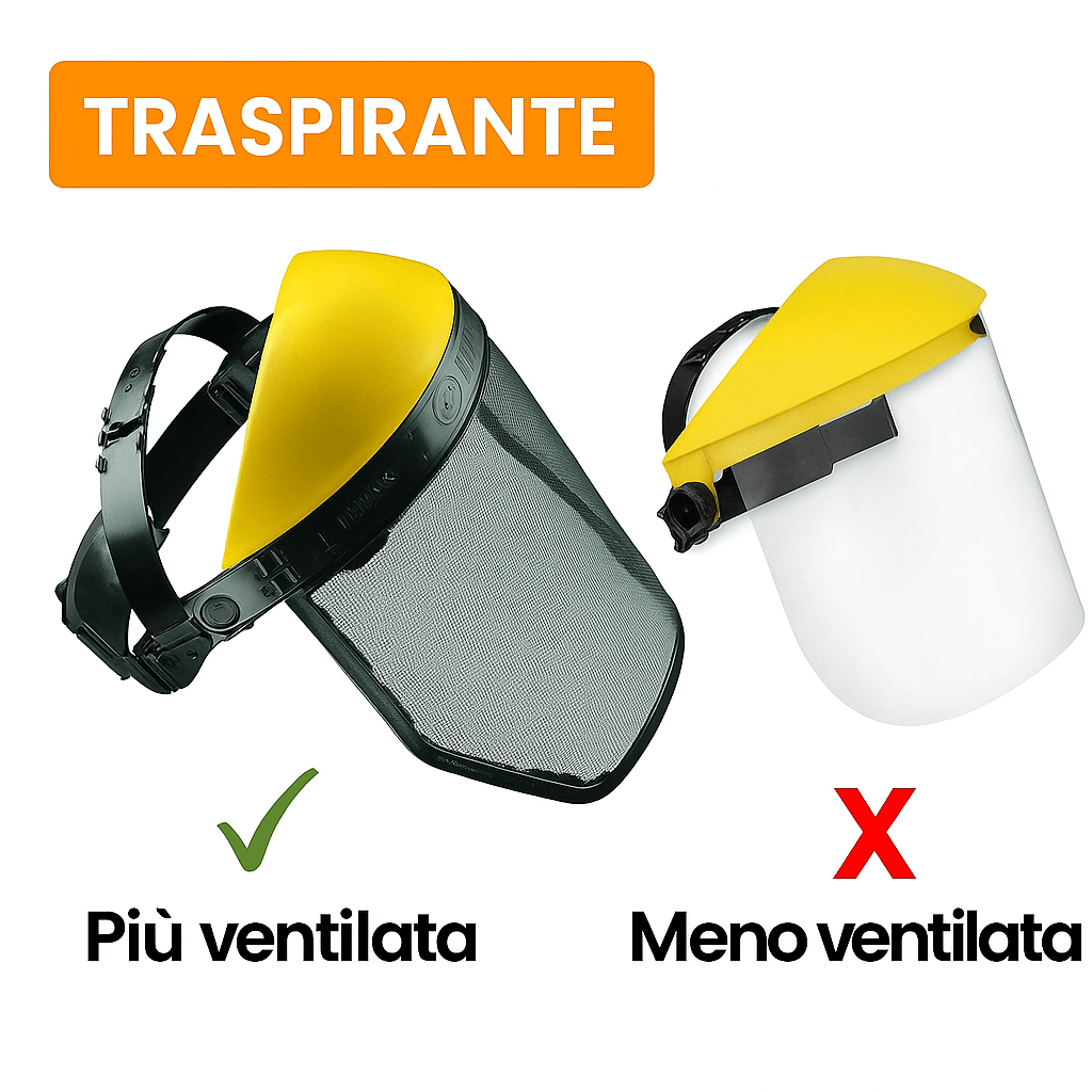 Visiera Protettiva Rete Regolabile – Lavori Giardinaggio e Taglio – Lemag SRL - Lemag srl