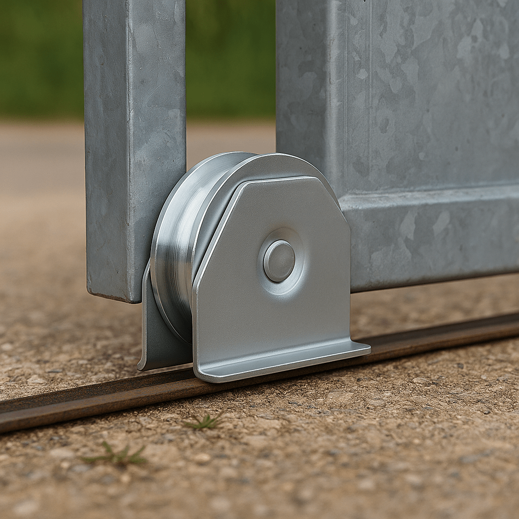 Ruota con Supporto Laterale per Cancelli Gola V 80 mm - Lemag srl - Lemag srl