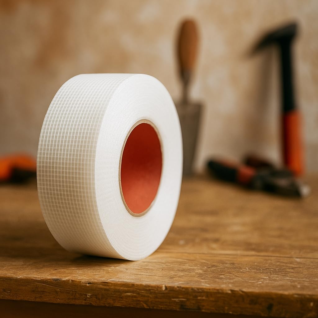 2 x Nastro Permanente in Tessuto di Fibra di Vetro 48 mm x 90 m – Autoadesivo, Resistente agli Strappi – Per Riparazioni, Riempimenti e Fissaggi - Lemag srl