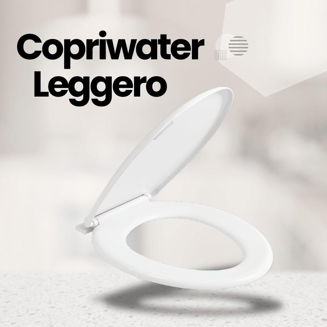 Sedile WC Copriwater Universale Bianco Termoplastico Leggero Tavoletta Bagno - Lemag srl