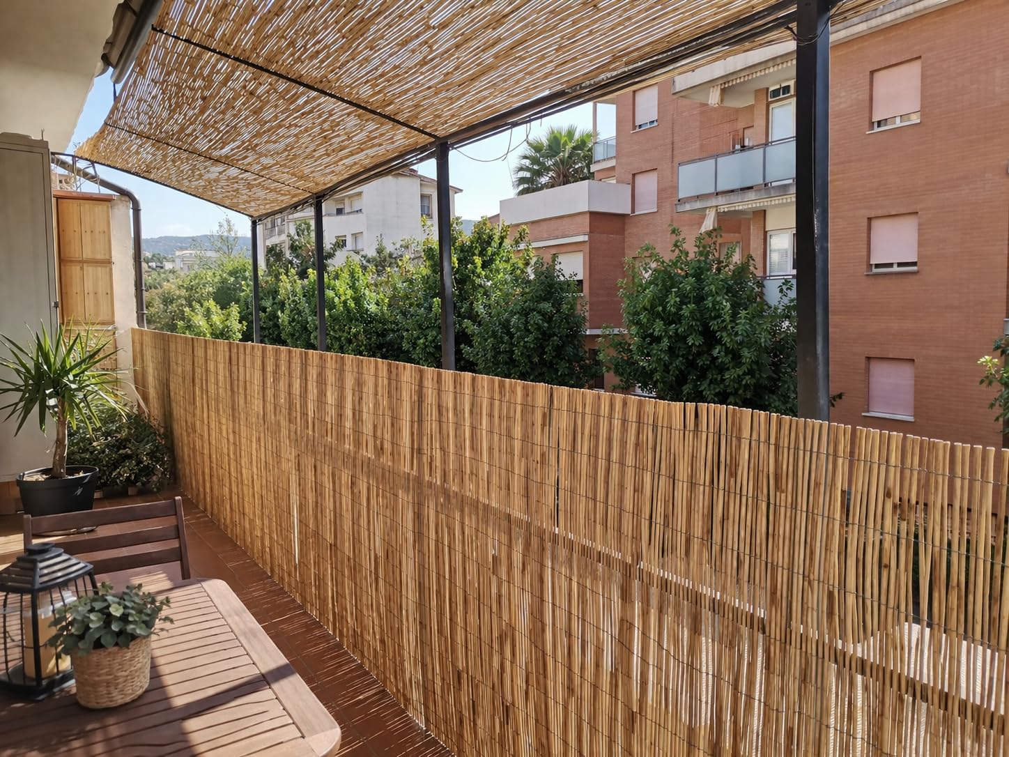 Arella Ombreggiante 1x3 m in Canne Naturali Frangivista per Balcone Giardino - Lemag srl