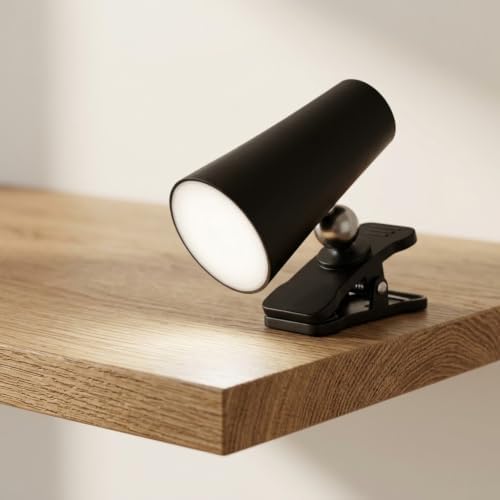 Set 2 Lampade LED Magnetiche Ricaricabili USB – 3 W, 210 Lumen, 5000 K – Batteria 2000 mAh – Adesivo e Clip Inclusi – Nere - Lemag srl
