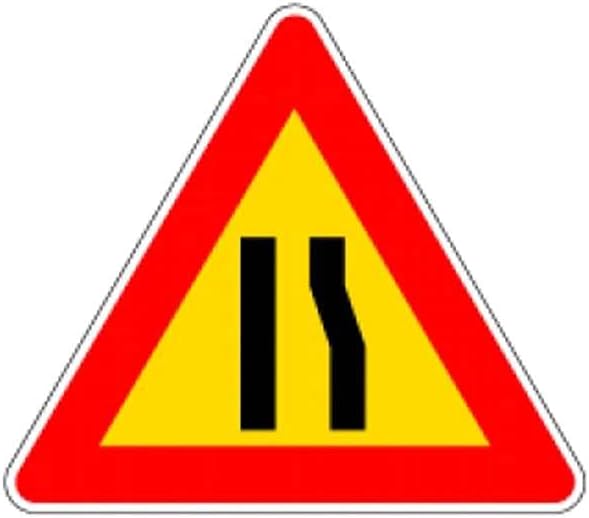 Cartello Stradale Strettoia Asimmetrica Destra – Segnale 3G - Lemag srl