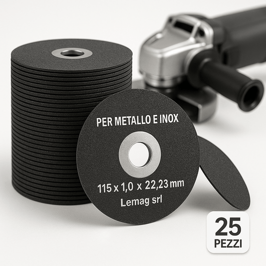 Dischi da Taglio 115 x 1,0 x 22,23 mm – Confezione da 25 – Lemag SRL - Lemag srl
