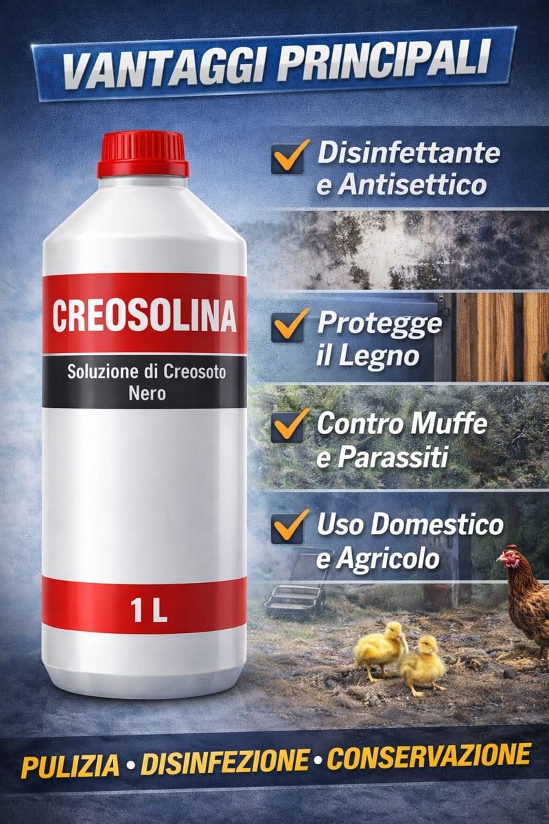 Creosolina 1 L – Detergente Concentrato per Pavimenti e Superfici Dure - Lemag srl
