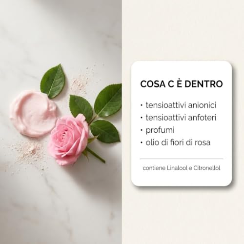 B.O.O.M. Pasta Abrasiva Profumata 500 g con Spugnetta – Acciaio, Piani Cottura, Piastrelle, Sanitari e Rubinetti – Profumo di Rosa - Lemag srl