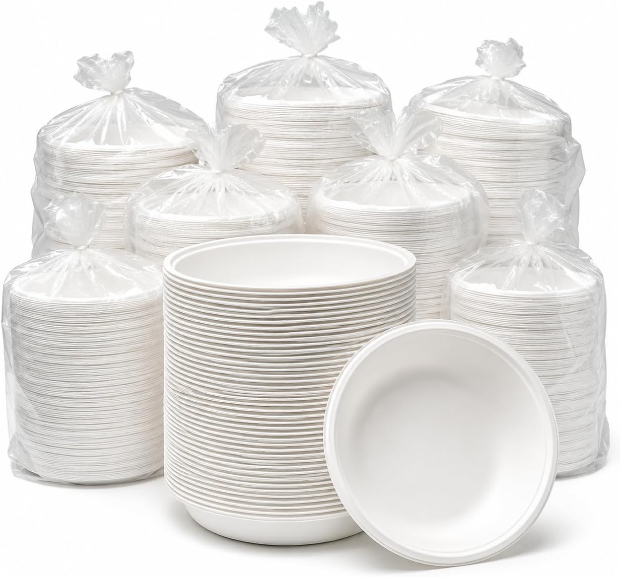200 Piatti Fondi Riutilizzabili – 10 Conf. × 20 pz | Resistenti e Impilabili | Ristorante Mensa Catering Sagre | Famiglia Numerosa | Made in Italy - Lemag srl