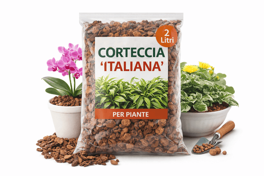 Corteccia Italiana per Piante 2 Litri – Pacciamatura Naturale per Vasi, Fioriere e Giardino – Decorativa e Protettiva - Lemag srl