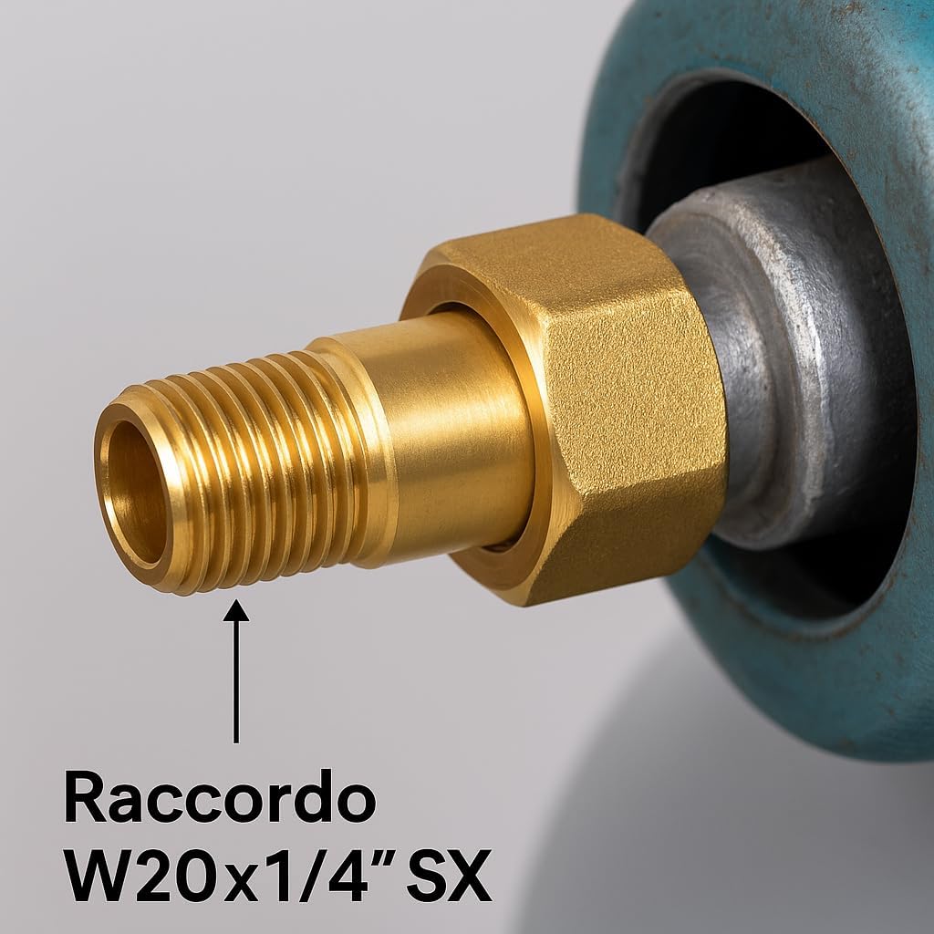 Regolatore Gas GPL 30 mbar Taratura Fissa – Kit Riduttore di Pressione Bassa Pressione per Bombola con Tubo Gas 2 m, 2 Fascette, Chiave Gas e Raccordo – Uso Domestico, Fornello, Barbecue - Lemag srl