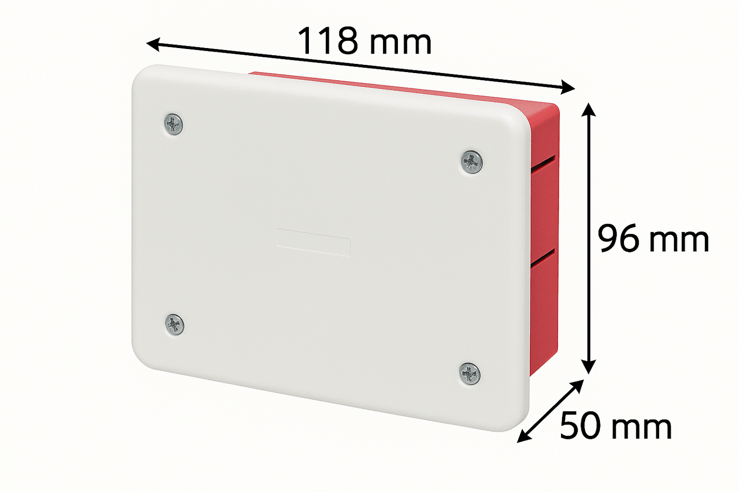 Gewiss GW48002 Cassetta derivazione 118x96x50 mm con coperchio bianco RAL9016 - Lemag srl
