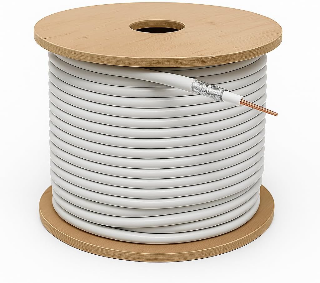 Cavo Coassiale TV SAT 15 m 17VAtC Classe A – PVC Bianco CPR Eca – Lemag SRL - Lemag srl