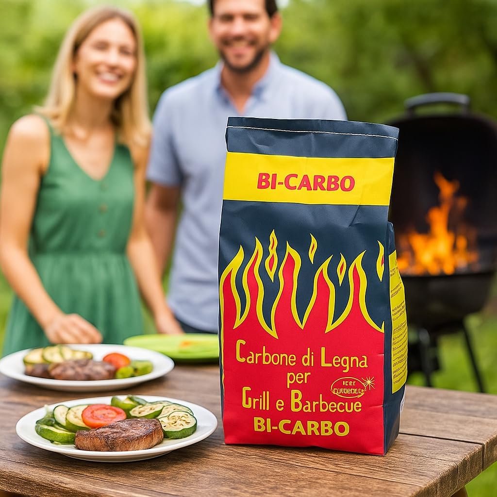 Carbonella Naturale per Barbecue 3 kg – Alta Qualità, Accensione Rapida e Lunga Durata – Ideale per Grigliate, Cottura alla Brace e Affumicatura – Senza Additivi Chimici - Lemag srl