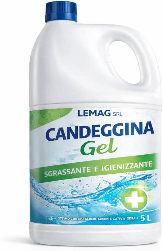 Candeggina gel multiuso igienizzante e sgrassante per bagno e cucina, formati 1 L e 5 L