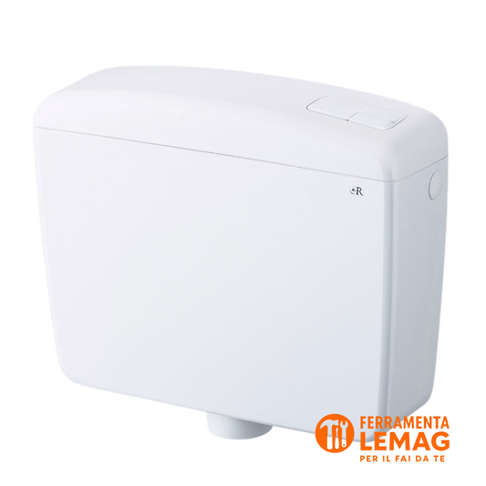 Cassetta Scarico WC a Zaino "PLUS 2" Doppio Tasto Bianca - Lemag srl - Lemag srl