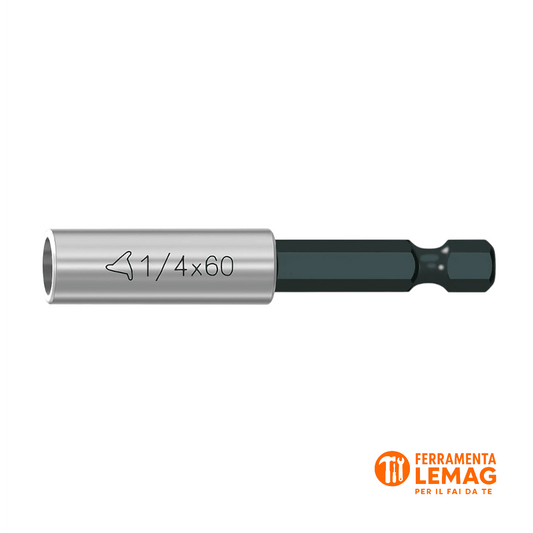 Portainserti Magnetico 1/4" da 60 mm – Attacco Rapido per Avvitatore e Trapano - Lemag srl