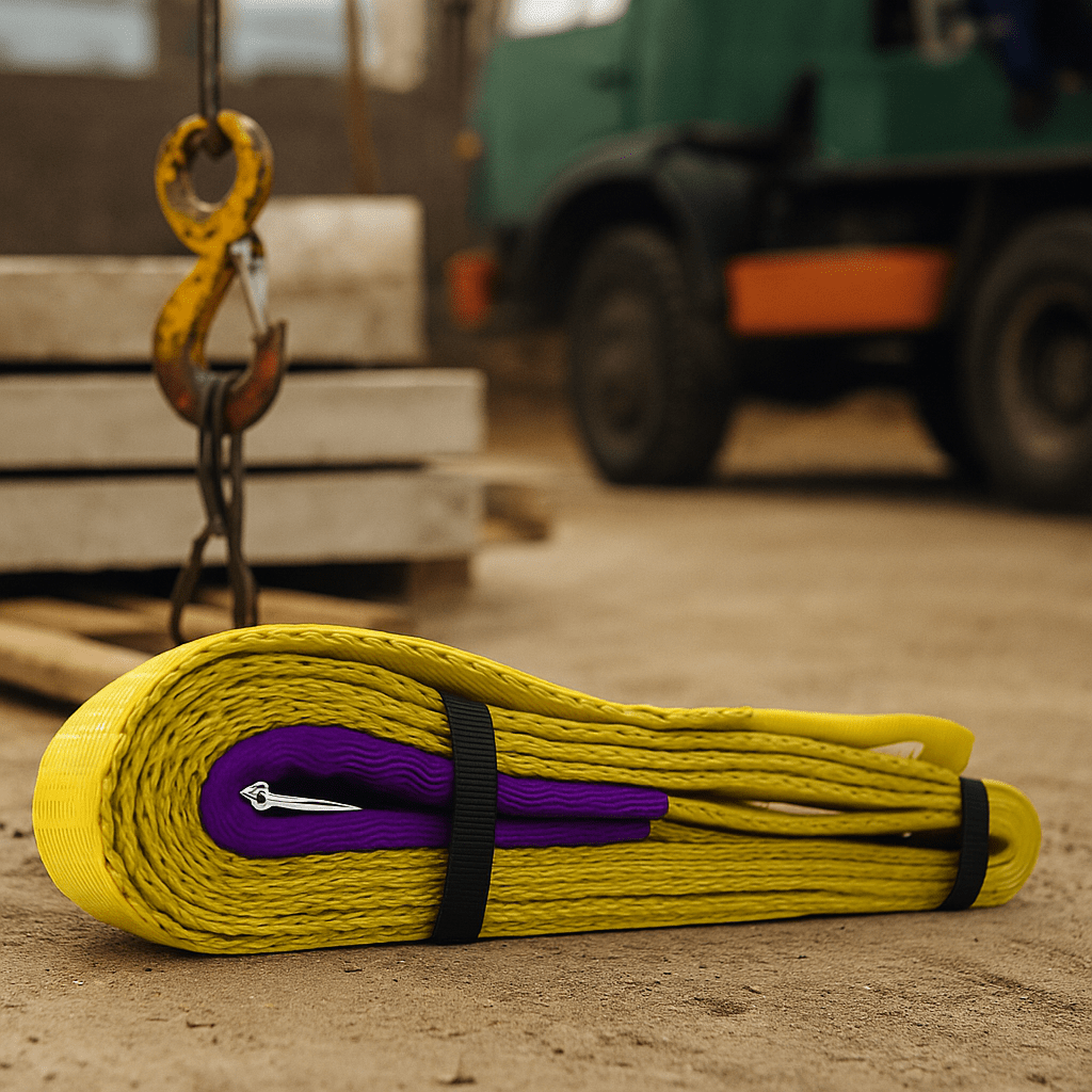 Fascia di Sollevamento 3 Ton 5 m – Cintura Poliestere Resistente con Anelli - Lemag srl