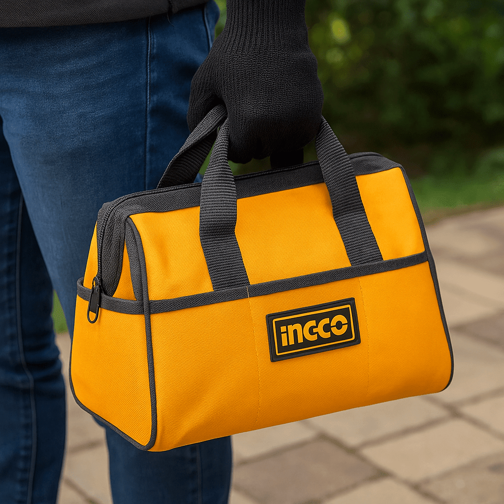 Borsa Portattrezzi Ingco 33 cm – Robusta, Compatta, Multi - Tasca per Utensili - Lemag srl