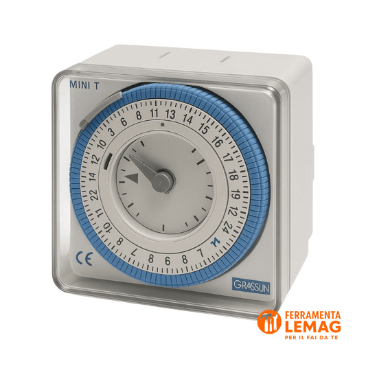 Orbis MINI T QRD 230V interruttore orario giornaliero da parete su guida DIN - Lemag srl