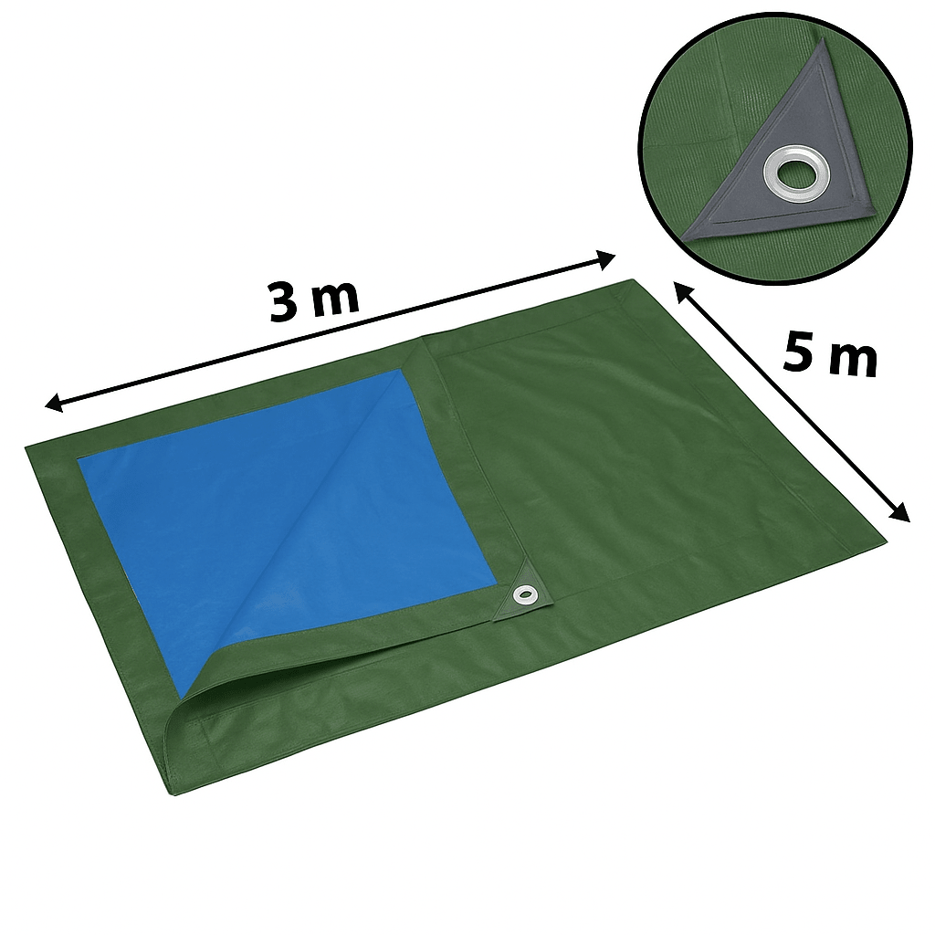 Telo Occhiellato Verde Impermeabile Anti - UV – Multiuso Copertura Esterni – Lemag SRL - Lemag srl