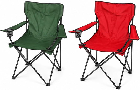Set 2 Sedie Pescatore Pieghevoli 50x50x80cm – Colori Assortiti | Sedia Campeggio Coppia | Pesca Spiaggia Outdoor Giardino | Compatte e Leggere | Made in Italy - Lemag srl