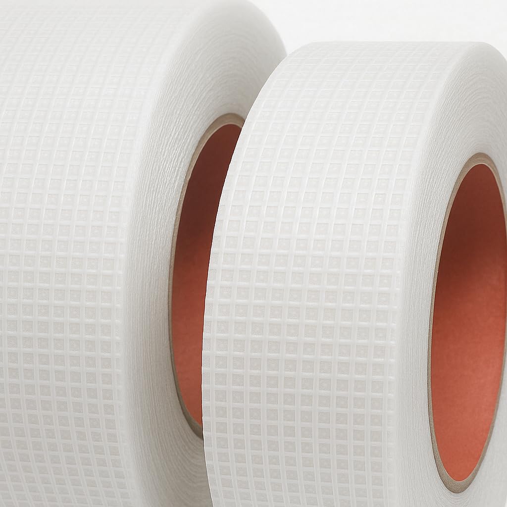 2 x Nastro Permanente in Tessuto di Fibra di Vetro 48 mm x 90 m – Autoadesivo, Resistente agli Strappi – Per Riparazioni, Riempimenti e Fissaggi - Lemag srl