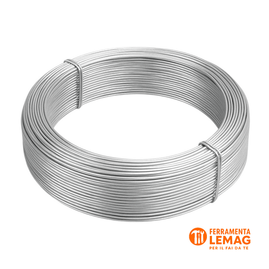 Filo zincato 2,5 mm x 10 metri, resistente alla ruggine per uso agricolo e edile - Lemag srl