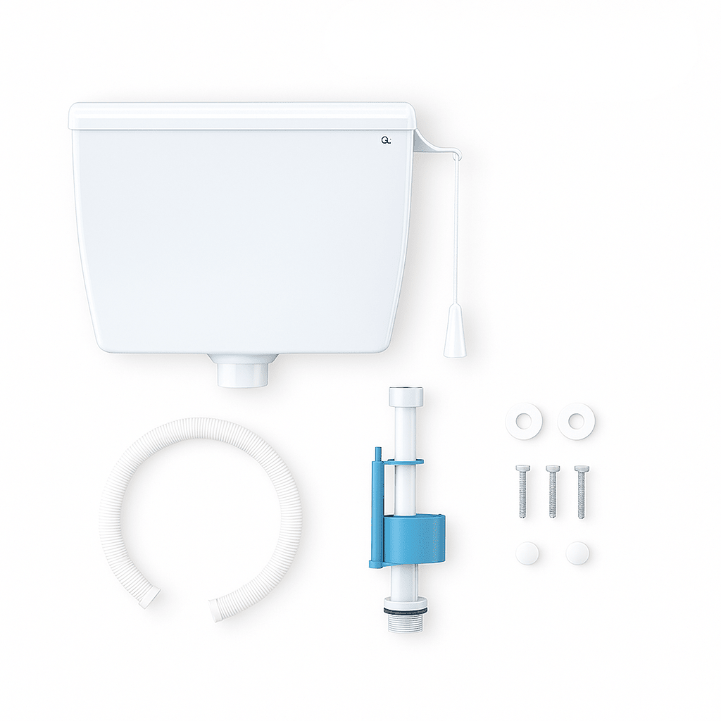 Vaschetta WC Universale con Galleggiante e Accessori – Pulsante o Catenella – Lemag srl - Lemag srl