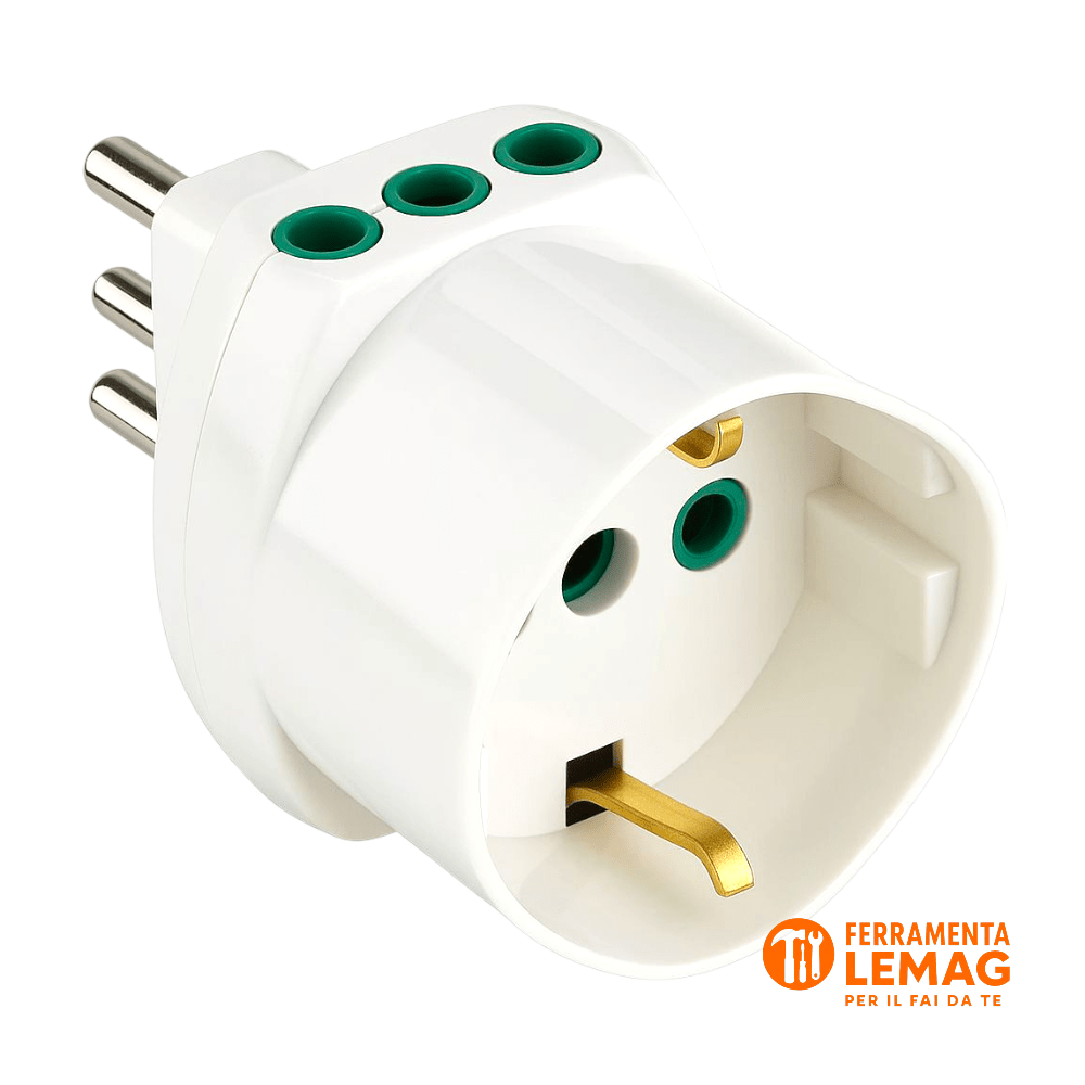 Fanton 82210 adattatore elettrico universale 10/16A, compatto e sicuro - Lemag srl