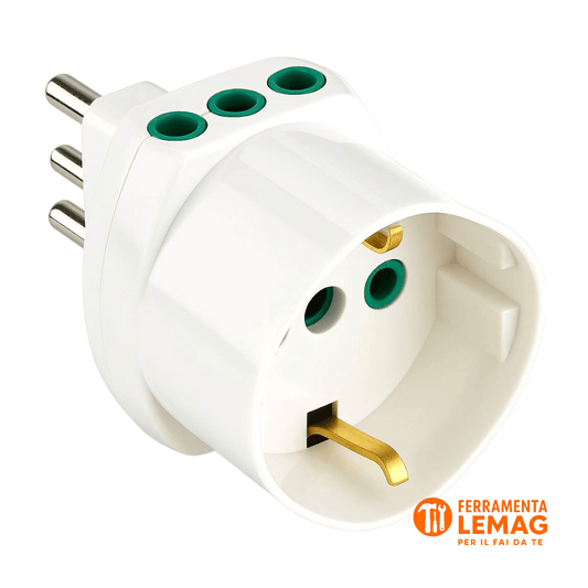 Fanton 82210 adattatore elettrico universale 10/16A, compatto e sicuro - Lemag srl