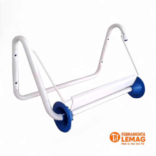 Dispenser Portarotolo da Parete industriale per Bobina Carta in acciaio BIANCO - Lemag srl