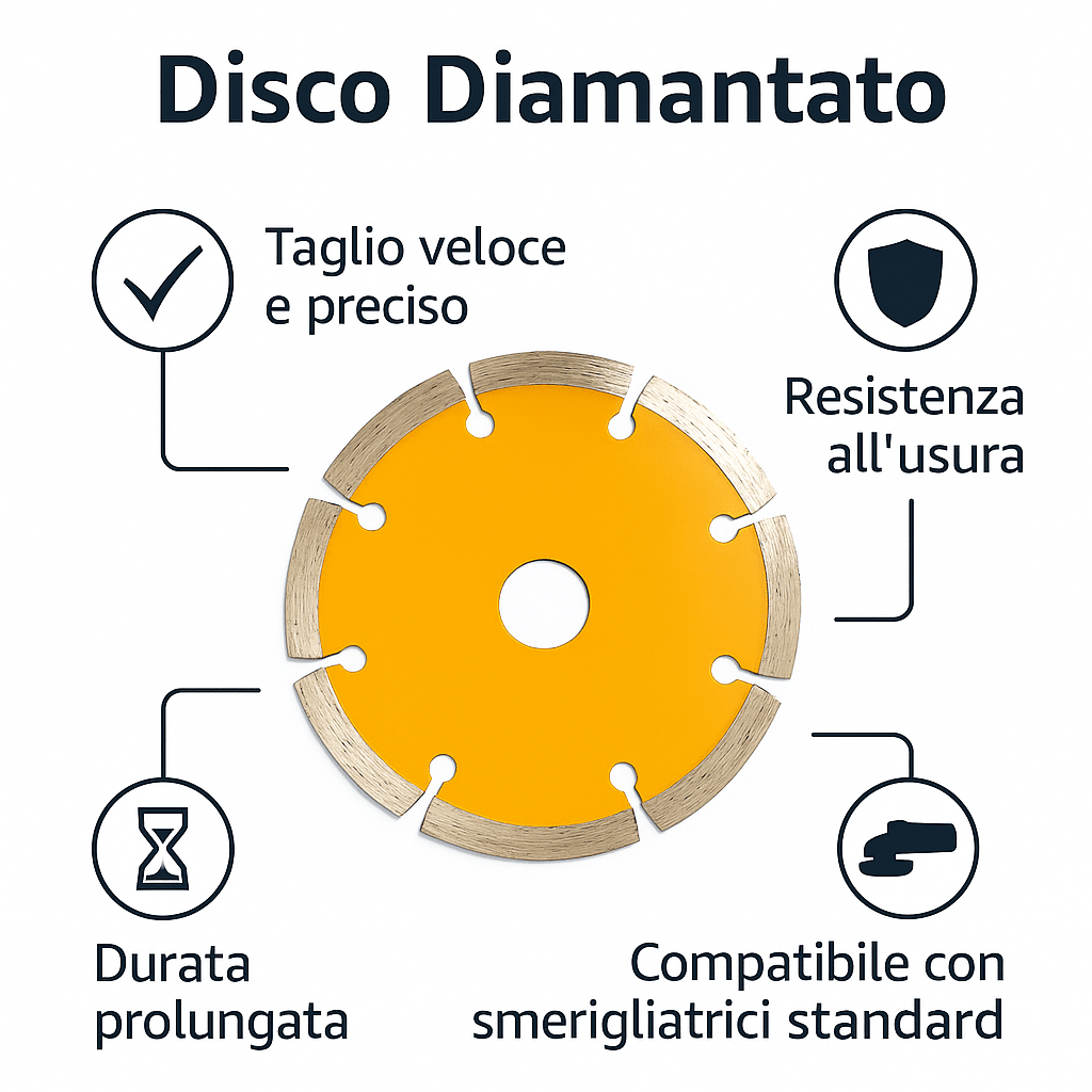 3x Dischi Diamantati Universali 115x22,2 mm – Taglio Pietra Cemento Marmo – Lemag srl - Lemag srl