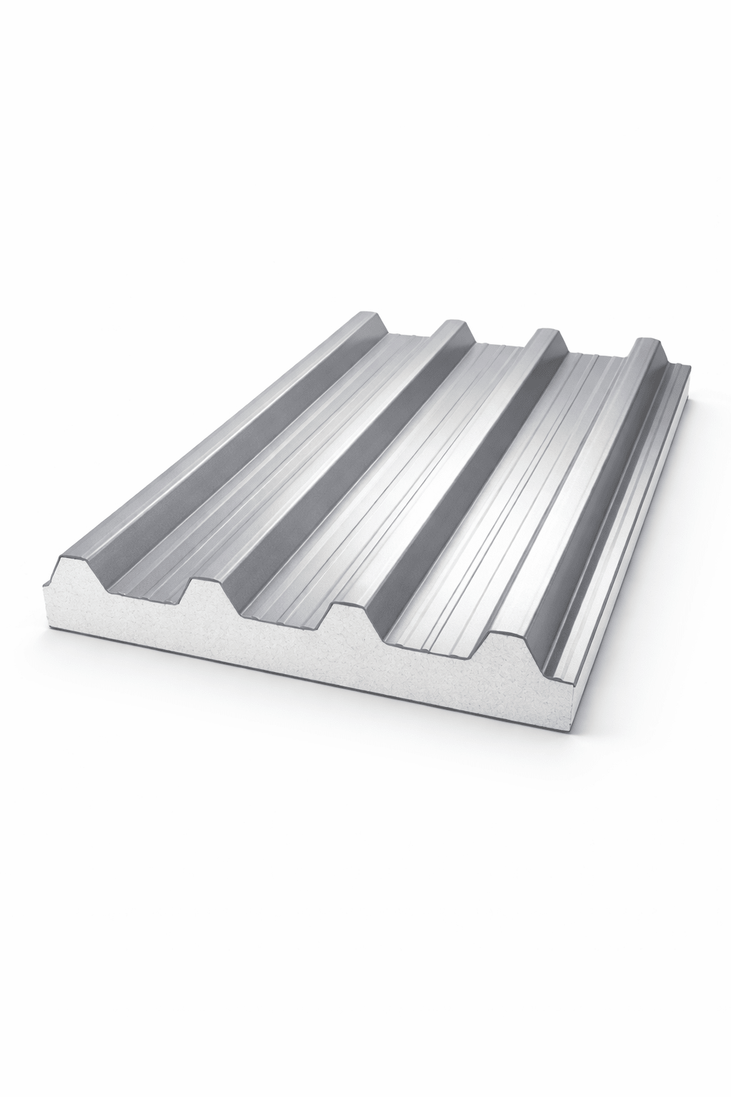 Lastra Coibentata Grecata 100x50 cm Spessore 3 cm Pannello Copertura - Lemag srl