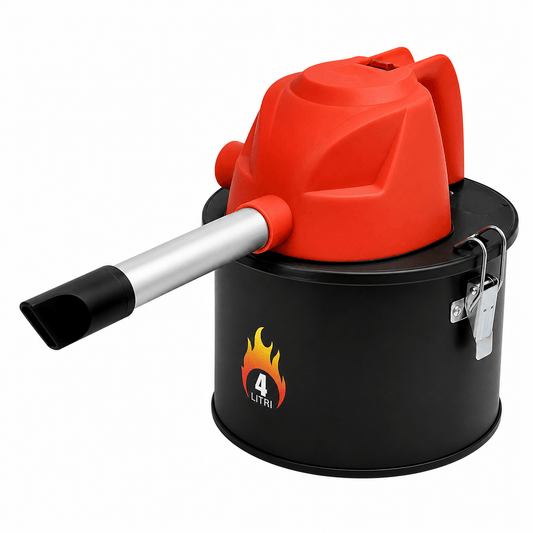 Mini Aspiracenere e Soffiatore 2 in 1 600W 4L Portatile per Stufe a Pellet BBQ Camino con Becco Alluminio 23 cm - Lemag srl