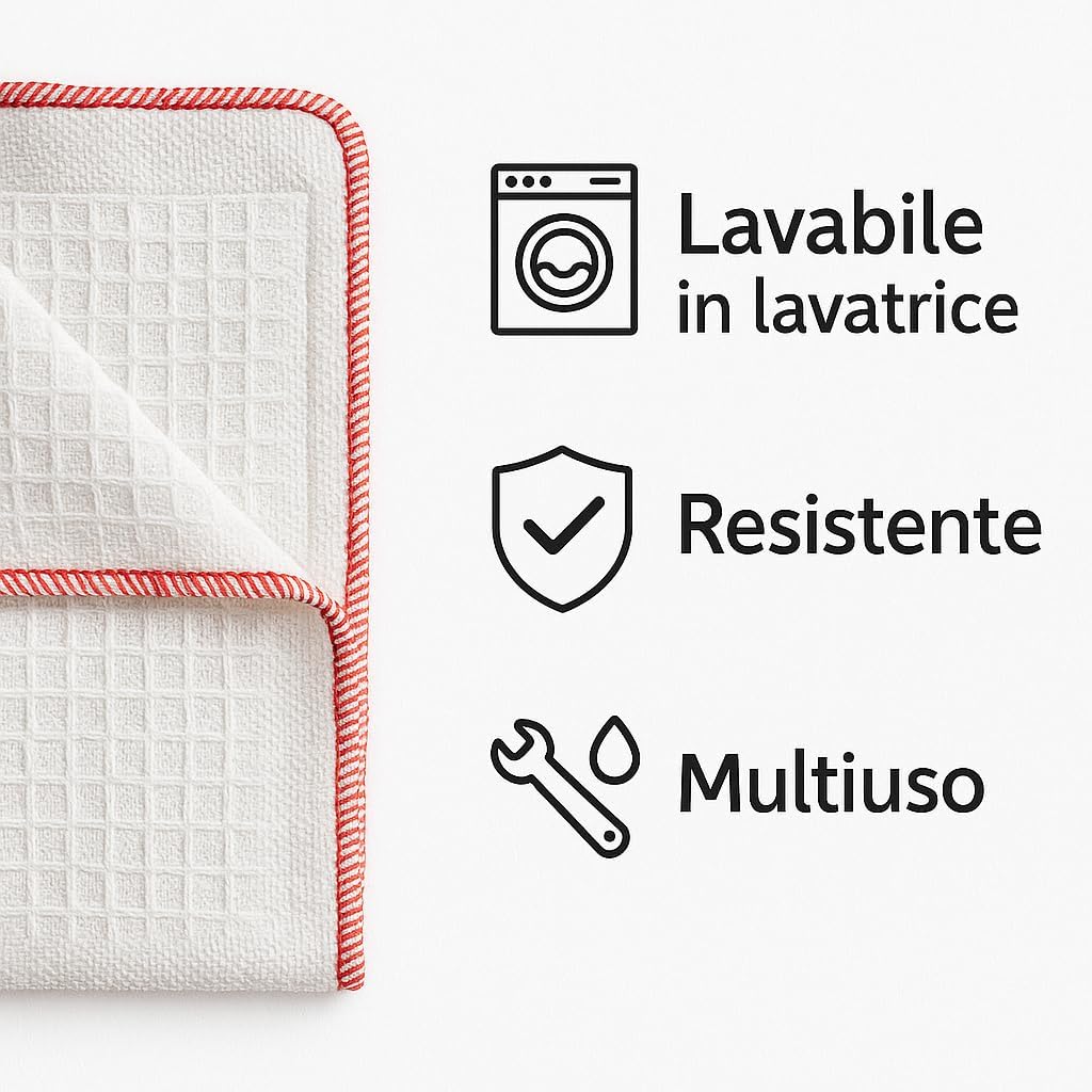 Panni Lavapavimenti in Cotone 40x50 – Set da 10 Pezzi - Lemag srl