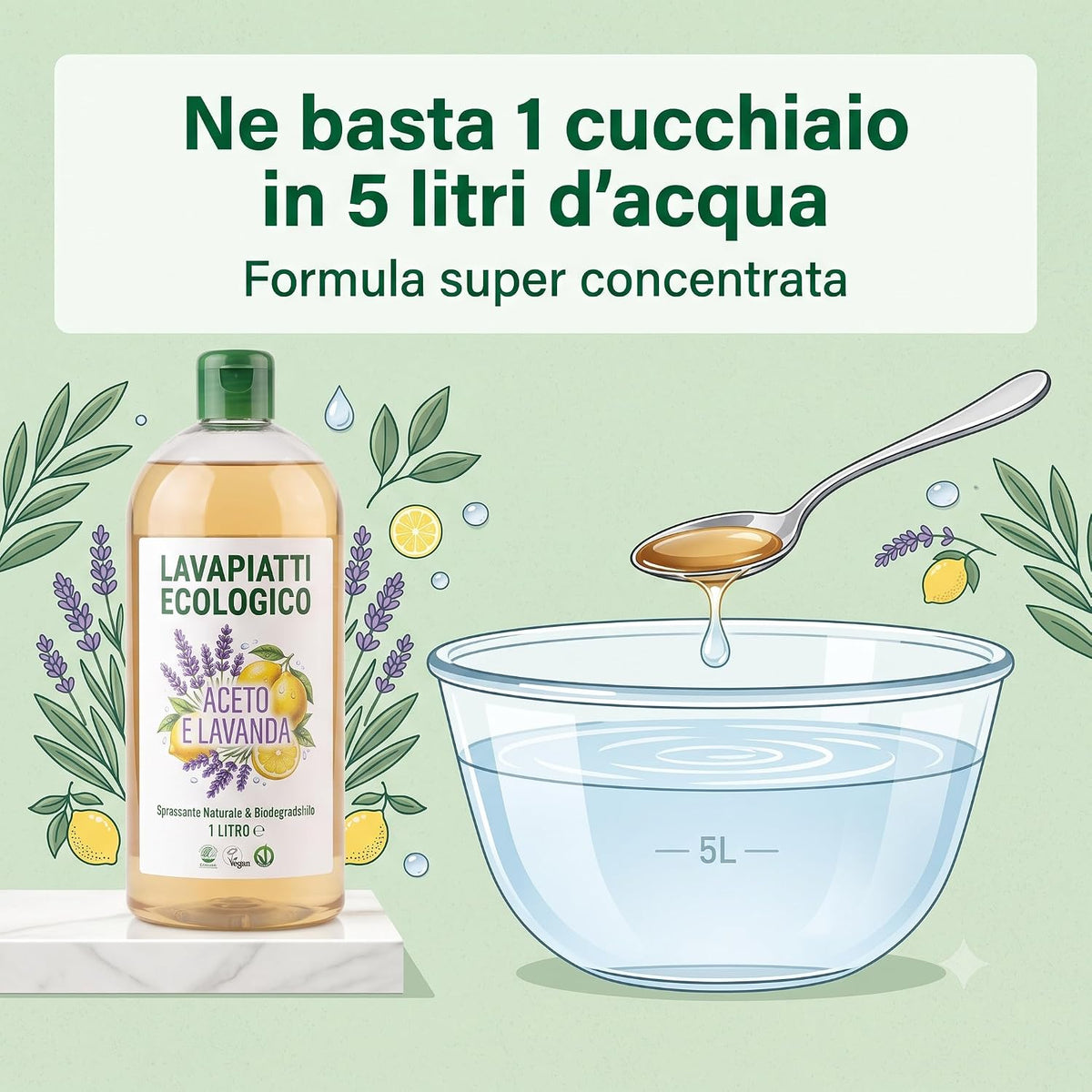 Lavapiatti Ecologico Concentrato 1L - Lemag srl