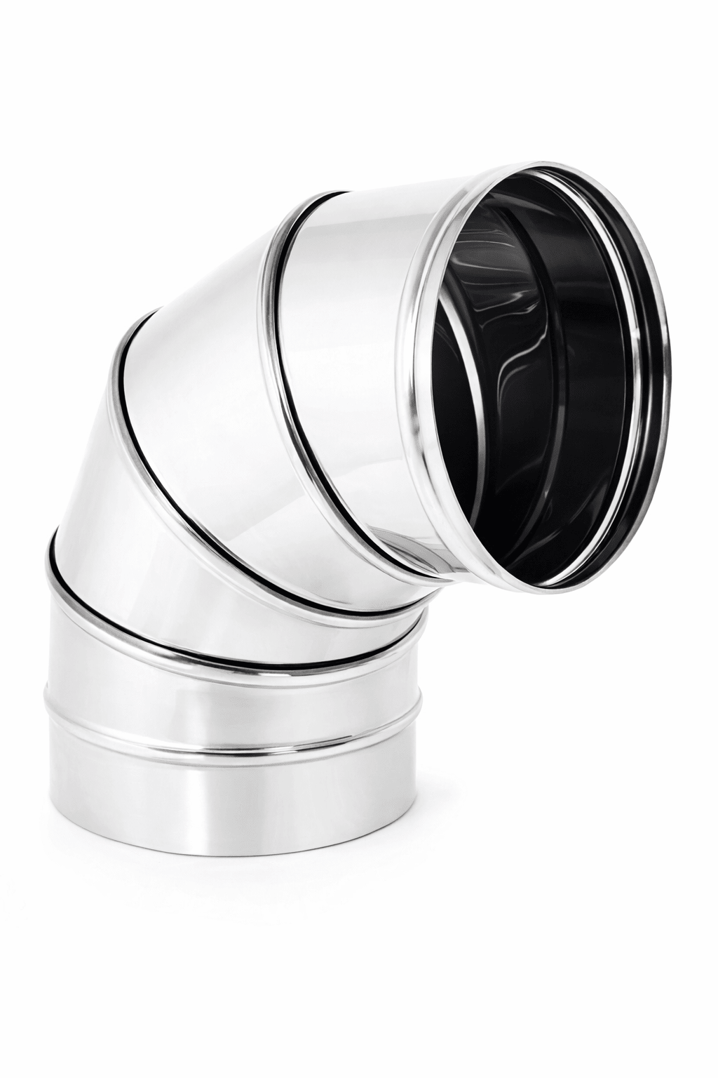 Curva 90° Canna Fumaria Inox AISI 304 – Ø80/100/120/150/250 mm – Monoparete - Lemag srl