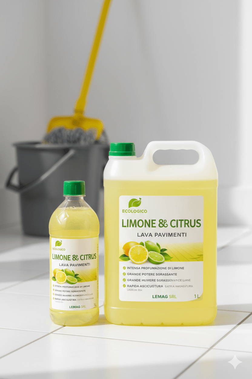Lavapavimenti 1 - 5 Litri Limone & Citrus Rapida Asciugatura - Lemag srl