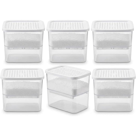 Set 6 Deumidificatori Assorbi Umidita 400 ml - Contro Condensa, Muffa e Odore di Chiuso - Per Armadi, Bagni, Cantine, Camper e Barche - Senza Corrente - Lemag srl