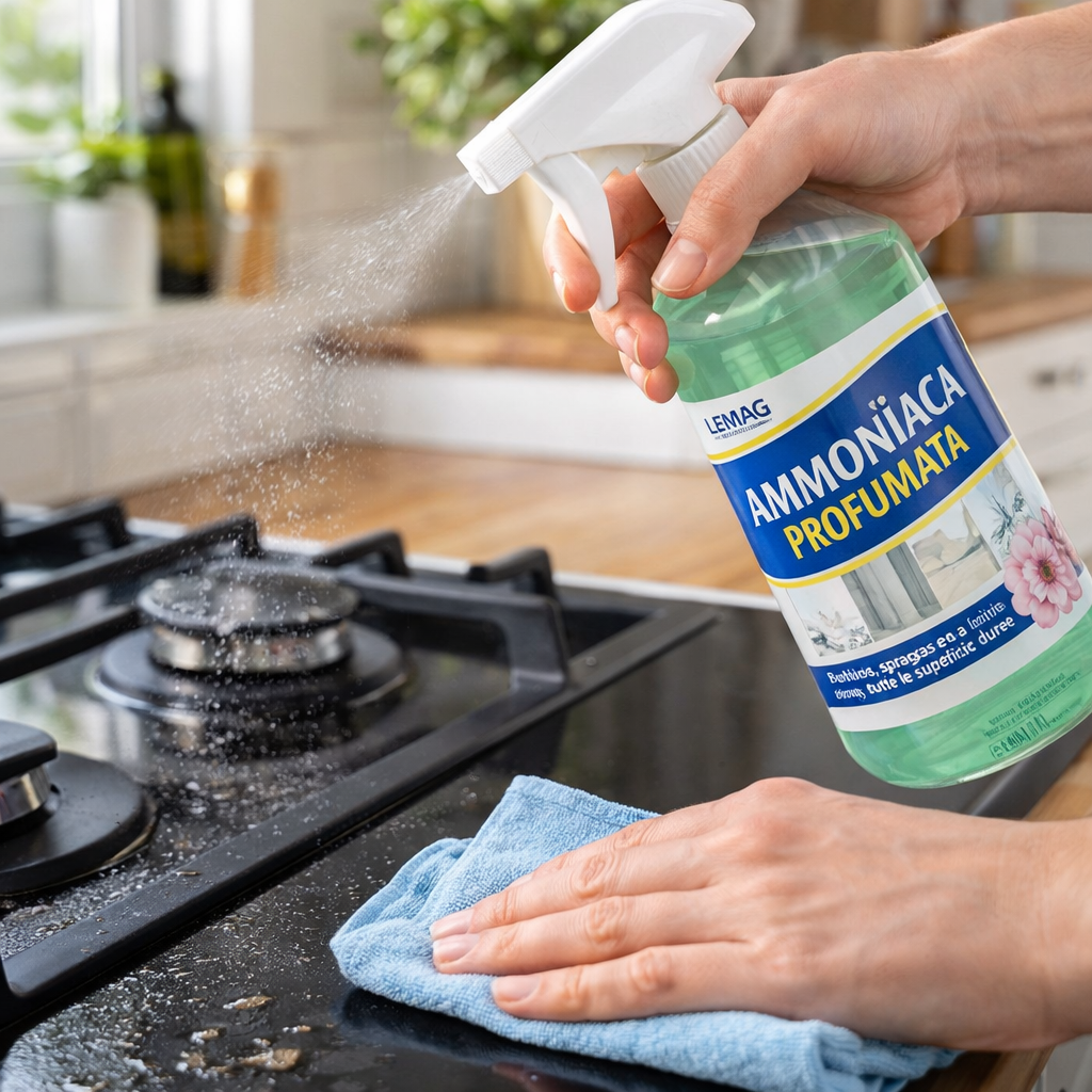 Ammoniaca 1 - 5 Litri Profumata Sgrassante Multiuso Casa - Lemag srl