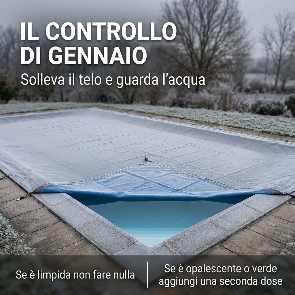 Svernante per Piscina 3 Litri - Trattamento Invernale Antialghe Pronto all'Uso - 1 Litro ogni 8-10 mc, Tratta fino a 30 mc - Chiudi Bene per Riaprire Senza Problemi - Lemag srl