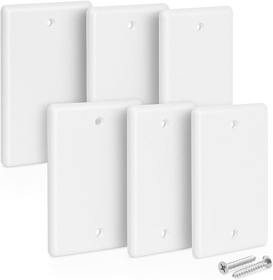 Set 5 Coperchi Scatola 503 Universali – Copertura per Cassetta Elettrica 3 Moduli/Posti – Plastica Bianca con Viti Incluse - Lemag srl