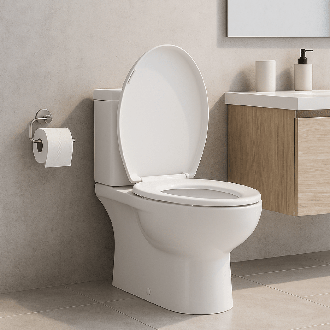 Sedile WC Copriwater Universale Bianco Termoplastico Leggero Tavoletta Bagno - Lemag srl