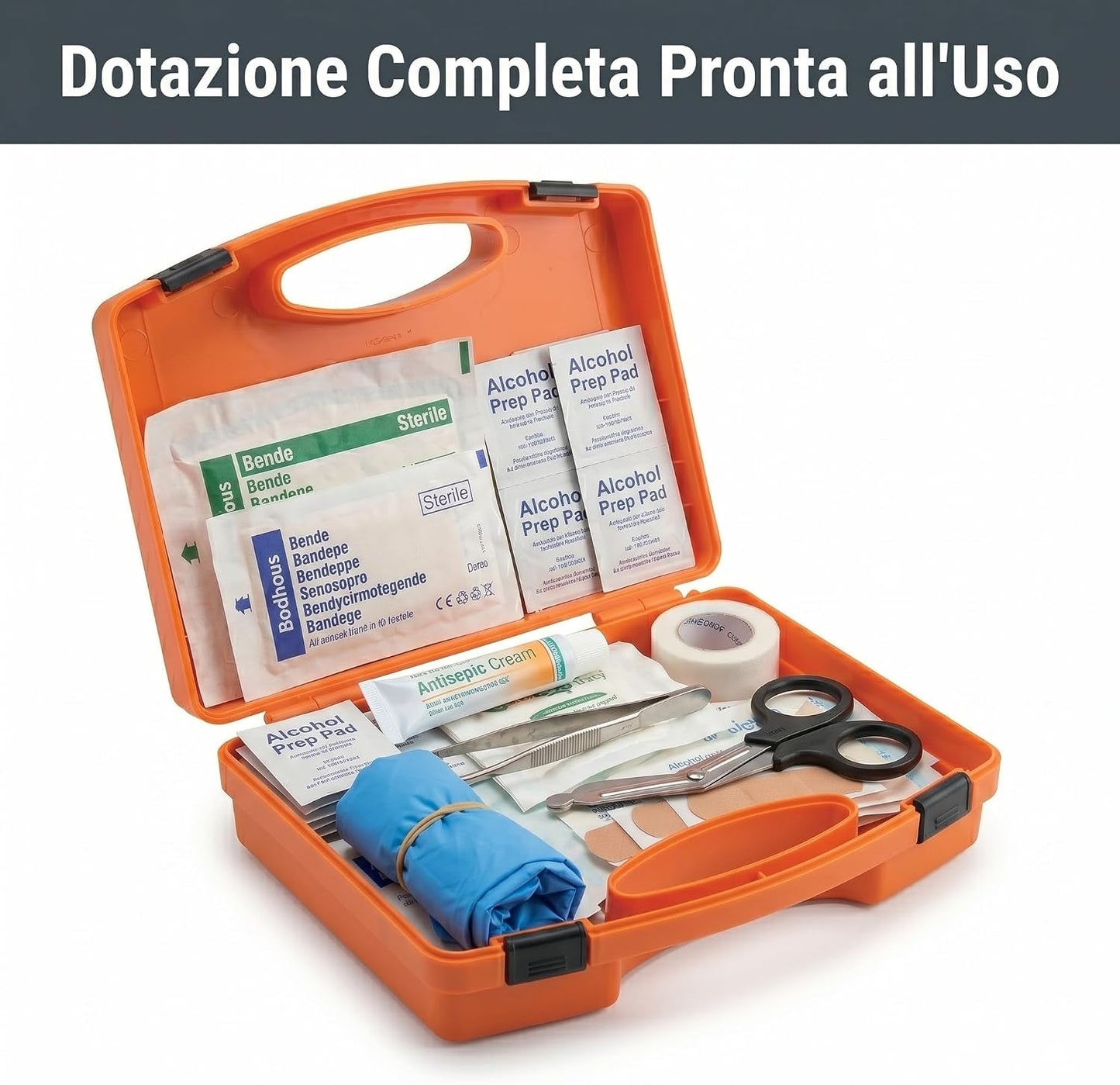 Cassetta Primo Soccorso Gruppo C – Conforme D.Lgs. 81/2008 D.M. 388/2003 – Kit Pronto Soccorso Aziendale per Aziende fino a 3 Lavoratori – Attacco a Parete in Polipropilene | Made in Italy - Lemag srl