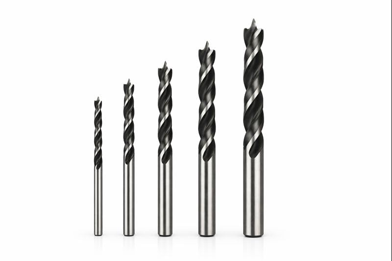 Set 5 Punte per Legno Misure 3–4–5–6–8 mm Punta Elicoidale per Foratura Precisa su Legno Truciolare e MDF Uso Fai da Te e Professionale - Lemag srl